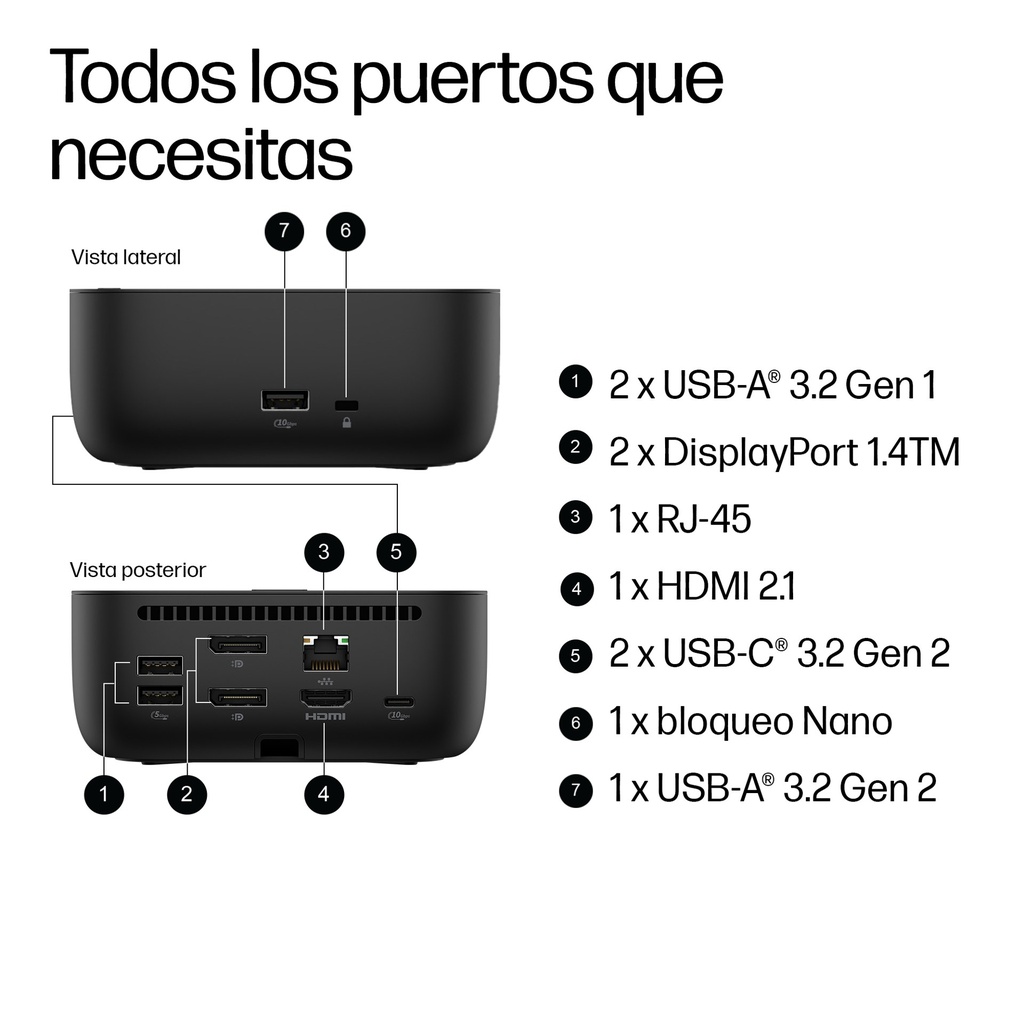 Docking Station HP USB-C de 100 W G6 — 7