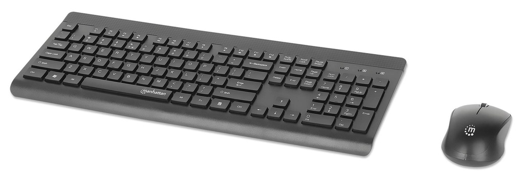 [Kit -MT-0024929] Kit de teclado y mouse MANHATTAN 180771 (Gris)